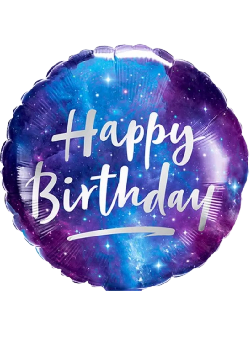 43cm Globo Happy Birthday Galaxy