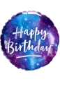 43cm Globo Happy Birthday Galaxy