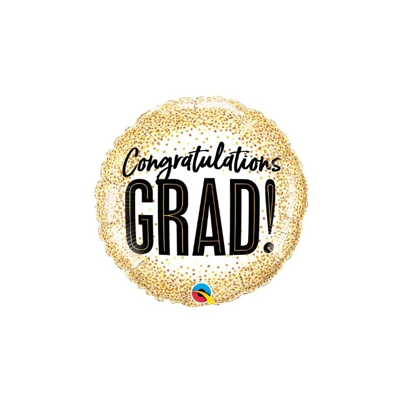 43cm Globo Grad White and Gold