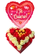 Corazón de Chocolate con Flores Corazón de Chocolate con Flores