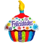 43cm Globo Felicidades Cupcake