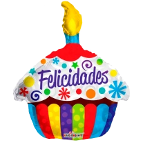43cm Globo Felicidades Cupcake