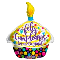 43cm Globo Feliz Cumpleaños Día Genial Cupcake