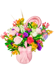 Canasta con Flores para Mamá