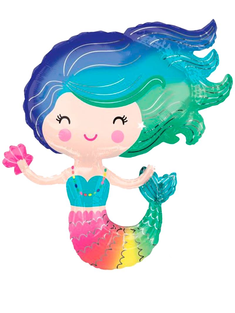 23cm Globo Sirenita