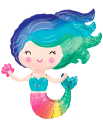 23cm Globo Sirenita