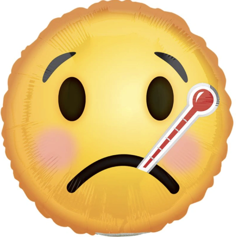 43cm Globo Emoji Enfermo