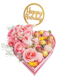 Fresas, flores y Chocolates de Amor