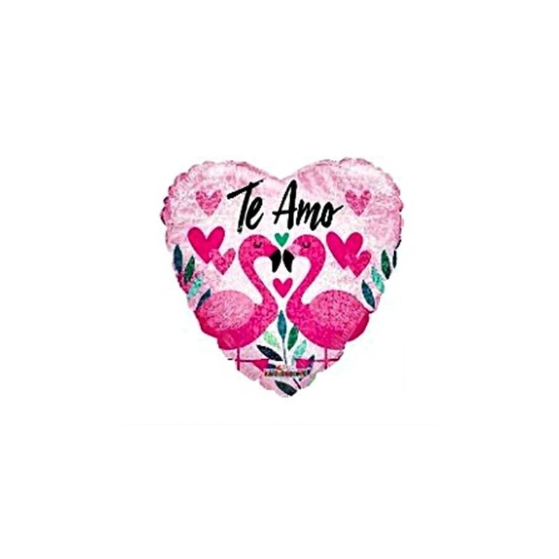 20cm Globo Te Amo Famingo