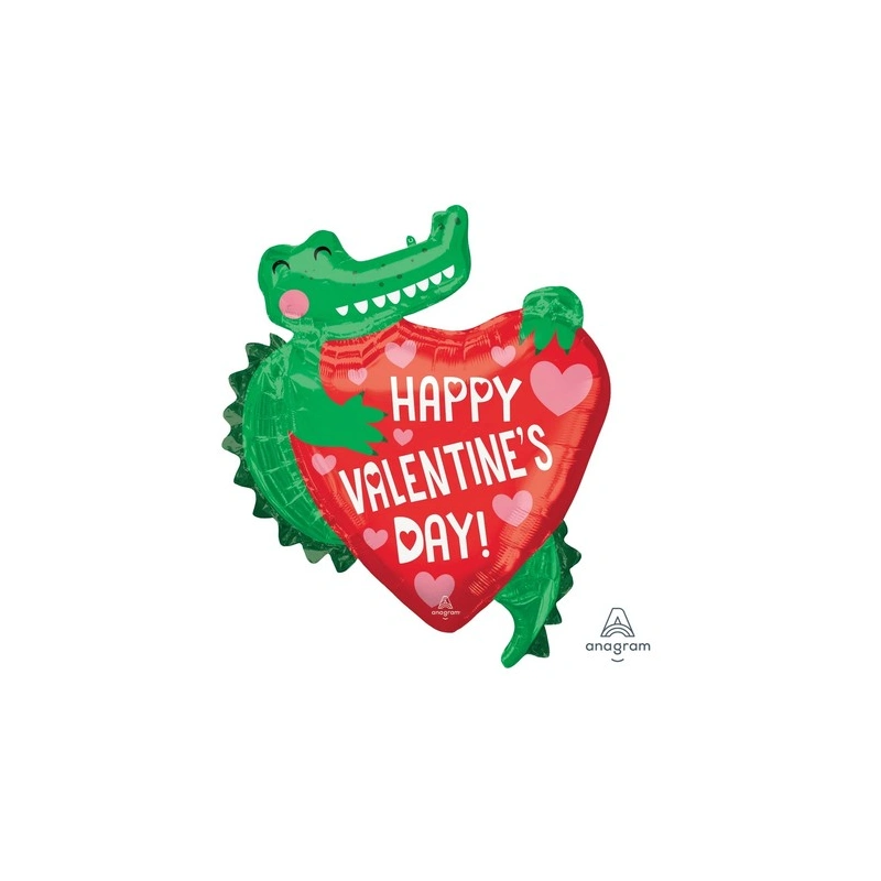 23cm Globo Cocodrilo Valentine`s