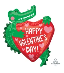 23cm Globo Cocodrilo Valentine`s