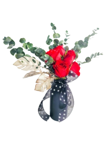 Florero Black & Red