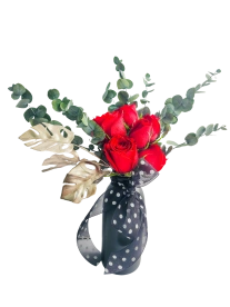 Florero Black & Red
