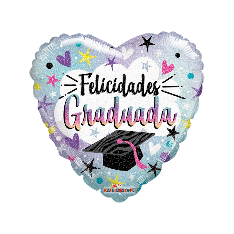 20cm Globo Felicidades Graduada Shine