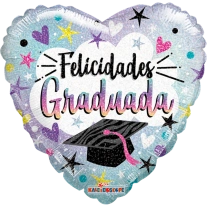 20cm Globo Felicidades Graduada Shine